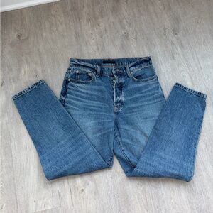 Lucky Brand Blue Denim Drew Mom High Rise Taper Jeans